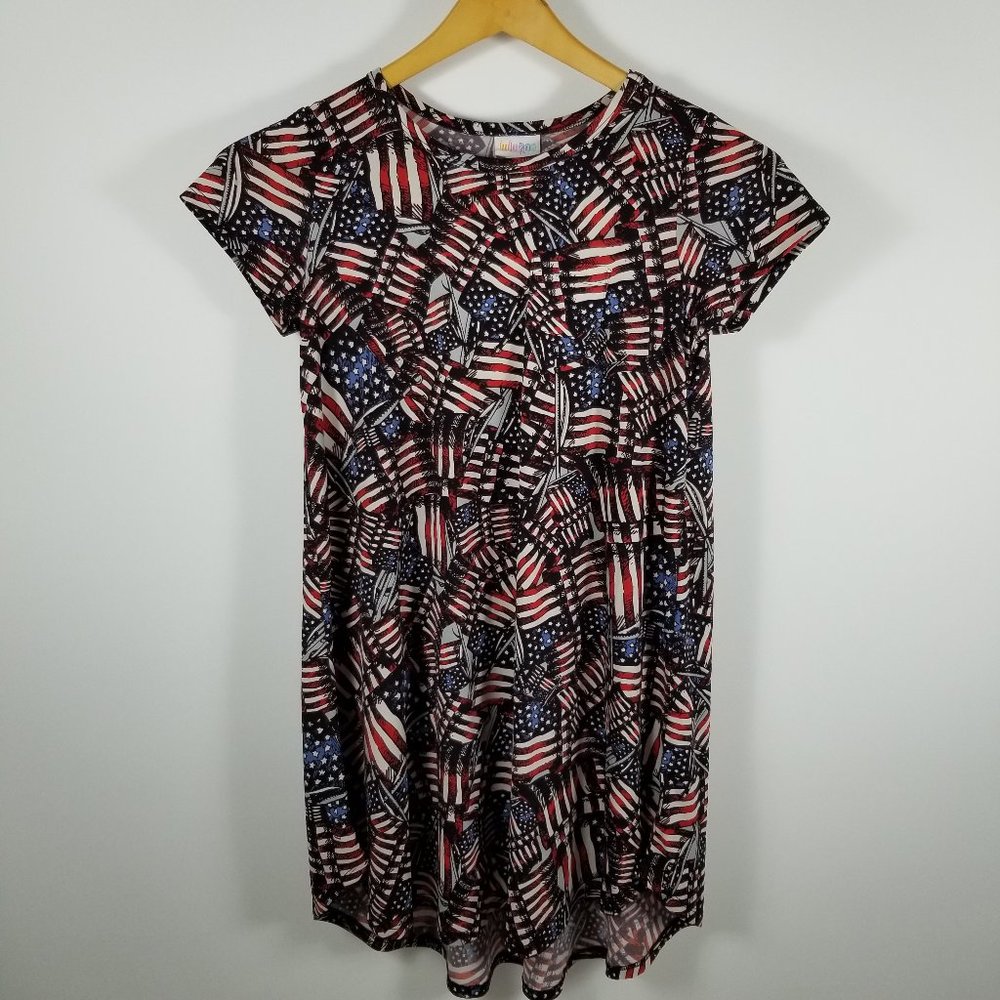 LuLa Roe Girls Dress Size 12 American Flags